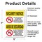 Signmission Drugs Or Alcohol Dismiss Bilingual OSHA Security Notice Sign, Vinyl Decal, 5in W x 7in L, 2PK OS-2PACK-SN-D-57-L-11530 - alternate 5
